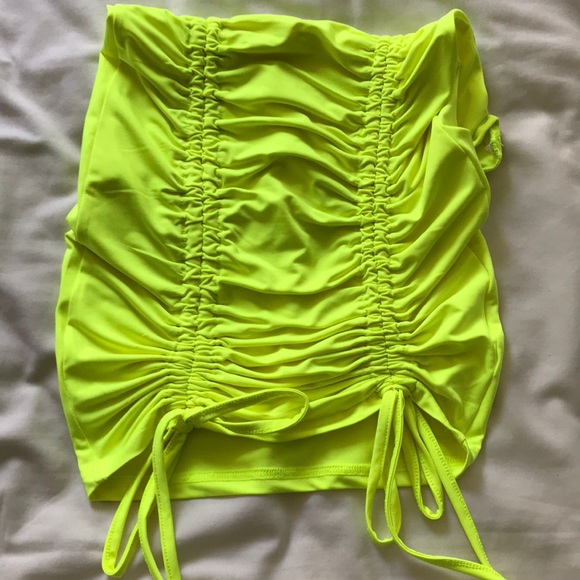 Neon Pleated Bandage Dress - Picture 4 of 6